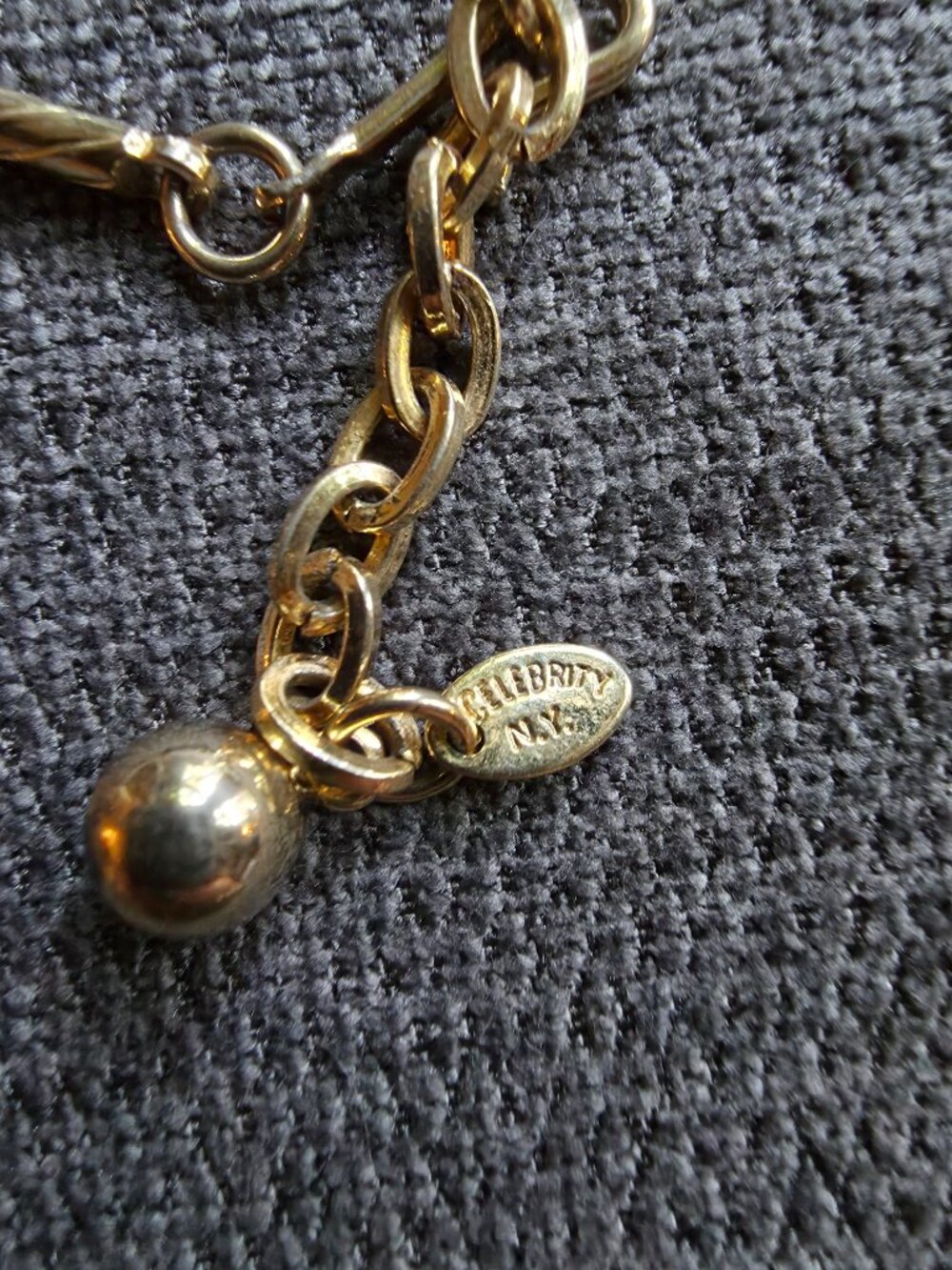 Vintage sculptural brutalist gold tone bib necklace MCM - Picture 4 of 12